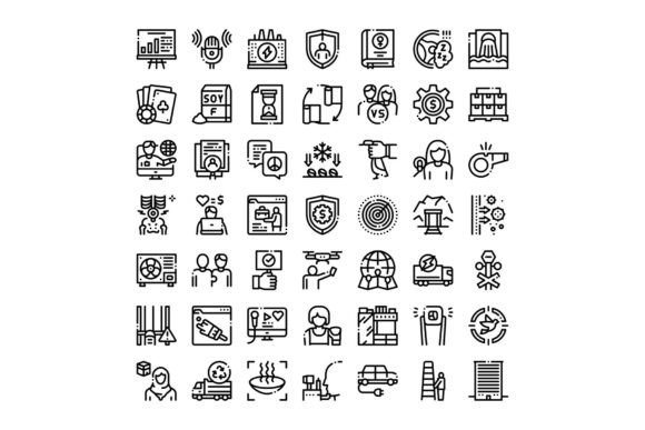 Business and Communication Line Art Icon: Strategic Clarity in Visual Language