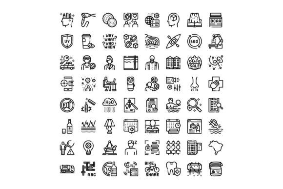 Business and Lifestyle Line Icons Concept