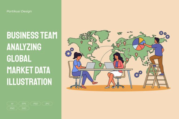 Business Team Analyzing Global Market