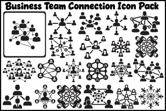 Business Team Connection Icon Pack