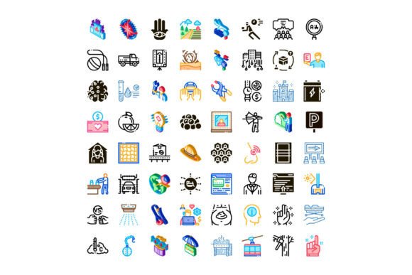 Collection of Business, Management, and Vector Icons for Real-World Clarity