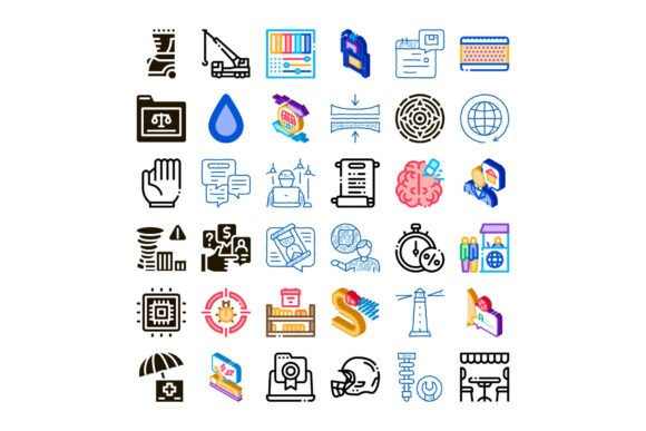 Diverse Business and Industry Isometric