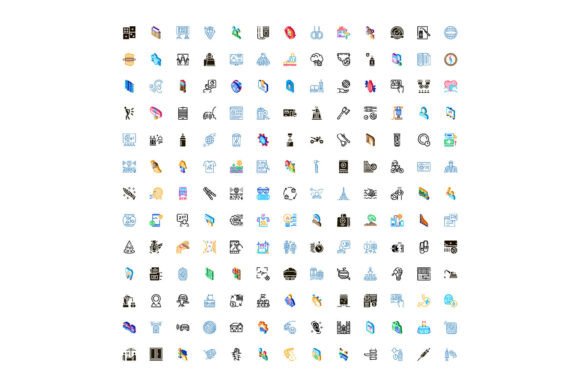 Diverse Icon Collection Illustrating Var