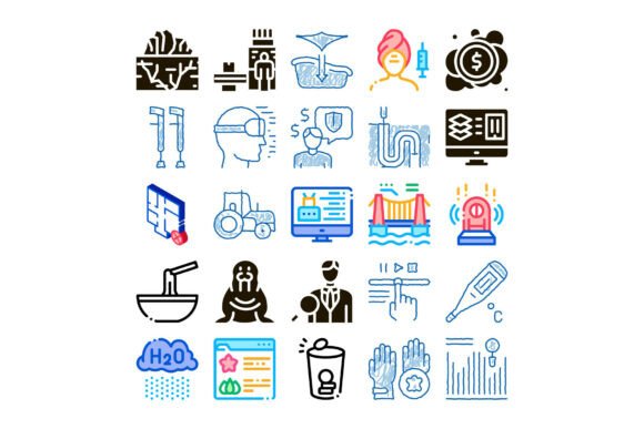 Diverse Icons Presenting Technology, Sci: A Practical Guide for Designers and Communicators