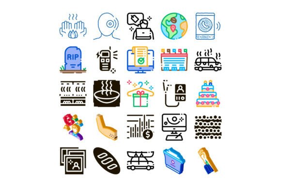 Everyday Life Situation Icons Collection