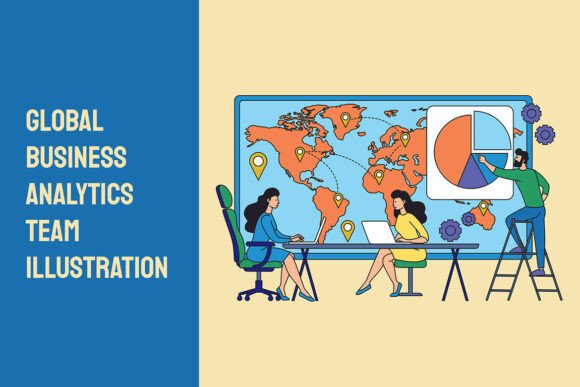 Global Business Analytics Illustration