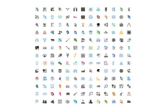 Isometric Icon Set Creating Business