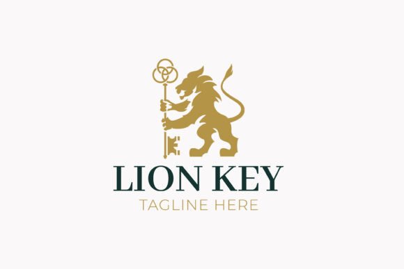 Revitalize Your Corporate Image with the Illustration Abstract Lion Key Logo